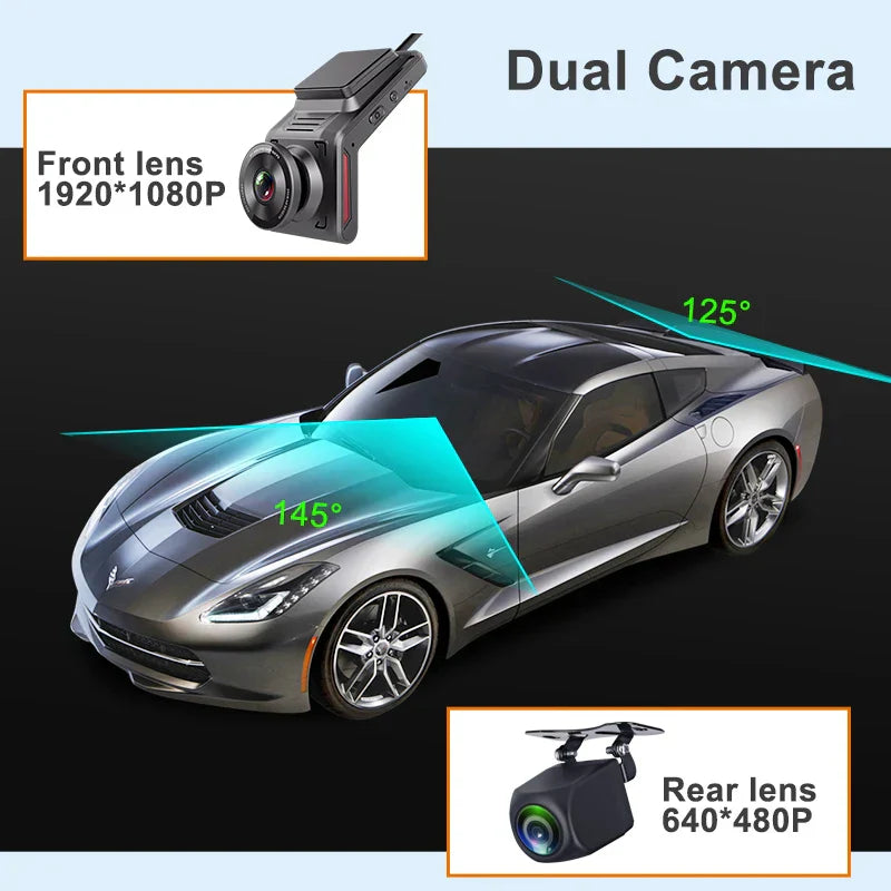 Bluavido 4G LTE Dual Dash Cam FHD 1080P WiFi GPS Tracker Live Remote Monitor حلقة تسجيل الفيديو 24H وقوف السيارات الحرس للرؤية الليلية